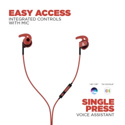 boAt Bassheads 242 in Ear Wired Earphones with Mic(Red) boAt Bassheads 242 in Ear Wired Earphones with Mic(Red)