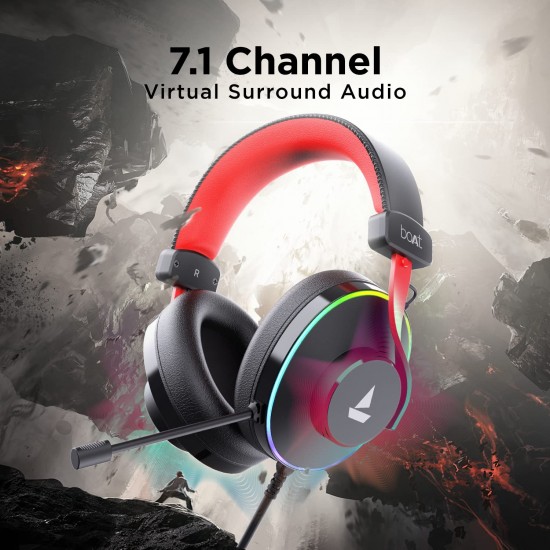 boAt Immortal IM-700 7.1 Channel PC Virtual Surround Sound, ENx Tech, RGB LEDs, (Black Sabre) boAt Immortal IM-700 7.1 Channel PC Virtual Surround Sound, ENx Tech, RGB LEDs, (Black Sabre)