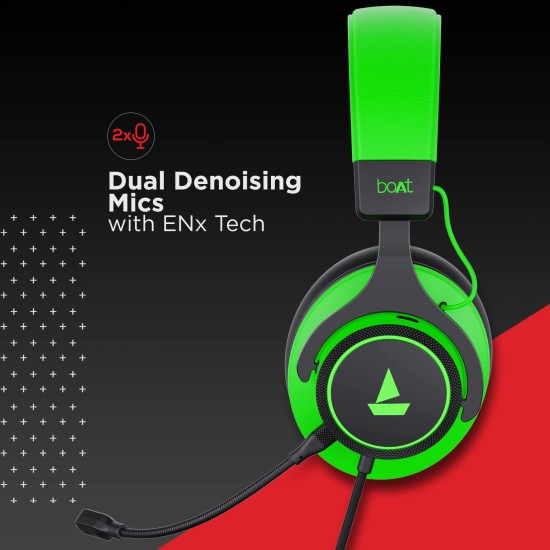 boAt Immortal IM1000D Dual Channel Gaming Wired Over Ear Headphones with mic Viper Green) boAt Immortal IM1000D Dual Channel Gaming Wired Over Ear Headphones with mic Viper Green)