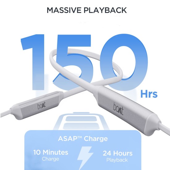 boAt Rockerz Trinity in Ear Earphones with 150H Playtime, Crystal Bionic Sound ENx™ (Just Blue) boAt Rockerz Trinity in Ear Earphones with 150H Playtime, Crystal Bionic Sound ENx™ (Just Blue)