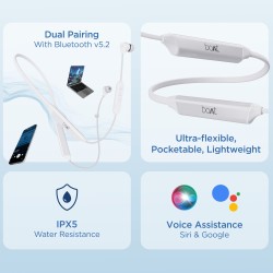 boAt Rockerz Trinity in Ear Earphones with 150H Playtime, Crystal Bionic Sound ENx™ (Just Blue) boAt Rockerz Trinity in Ear Earphones with 150H Playtime, Crystal Bionic Sound ENx™ (Just Blue)