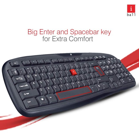 iBall Winner USB V2.0 Keyboard - Black iBall Winner USB V2.0 Keyboard - Black