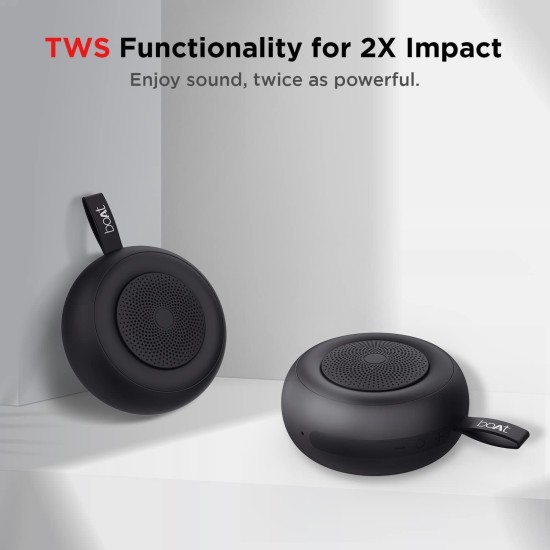 boAt Stone 135 Portable Wireless Speaker with 5W RMS Immersive Sound,IPX4 Water Resistance (Active Black) boAt Stone 135 Portable Wireless Speaker with 5W RMS Immersive Sound,IPX4 Water Resistance (Active Black)