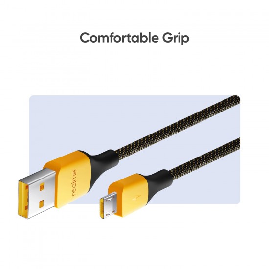 Realme 10W Fast Charging Micro-USB Cable (Braided, Black) Realme 10W Fast Charging Micro-USB Cable (Braided, Black)