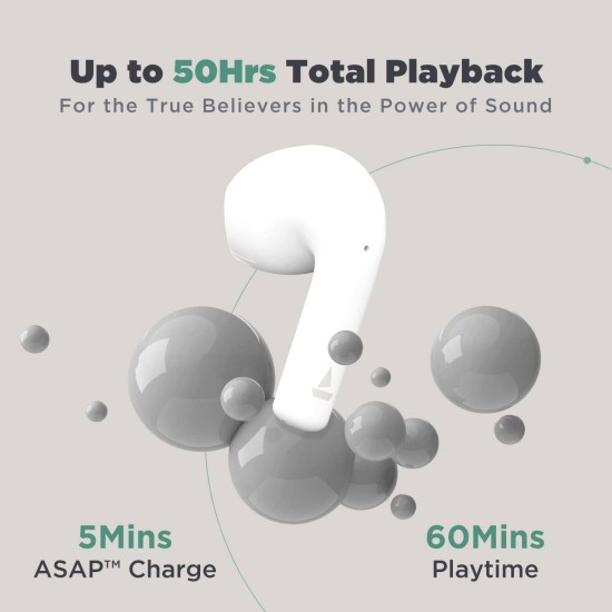 boAt Airdopes Atom 81 TWS Earbuds with Upto 50H Playtime, Quad Mics ENx™ (Pearl White) boAt Airdopes Atom 81 TWS Earbuds with Upto 50H Playtime, Quad Mics ENx™ (Pearl White)