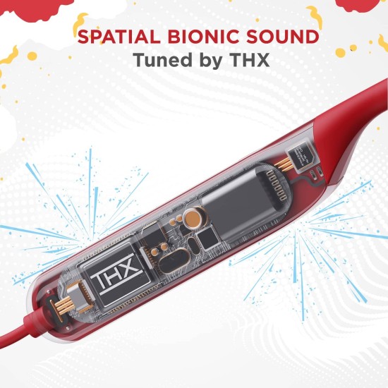 boAt Rockerz 378 Bluetooth Neckband with Spatial Bionic Sound Tuned by THX, Beast™ (Vibrant Red) boAt Rockerz 378 Bluetooth Neckband with Spatial Bionic Sound Tuned by THX, Beast™ (Vibrant Red)