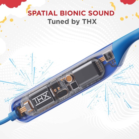 boAt Rockerz 378 Bluetooth Neckband with Spatial Bionic Sound Tuned by THX, Beast™ (Electric Blue) boAt Rockerz 378 Bluetooth Neckband with Spatial Bionic Sound Tuned by THX, Beast™ (Electric Blue)