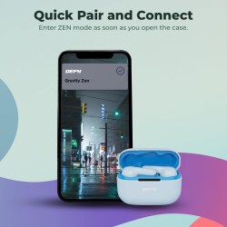 Defy Gravity Zen TWS Earbuds with 24 HRS Playback, Fast Charge, Low Latency, ENC Solution, Quick Pair & Connect(Tranquil Blue) Defy Gravity Zen TWS Earbuds with 24 HRS Playback, Fast Charge, Low Latency, ENC Solution, Quick Pair & Connect(Tranquil Blue)