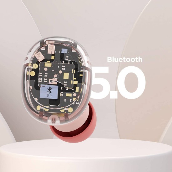 boAt Airdopes 121v2 in-Ear True Wireless Earbuds with Upto 14 Hours Playback, 8MM (Cherry Blossom, with Mic) boAt Airdopes 121v2 in-Ear True Wireless Earbuds with Upto 14 Hours Playback, 8MM (Cherry Blossom, with Mic)