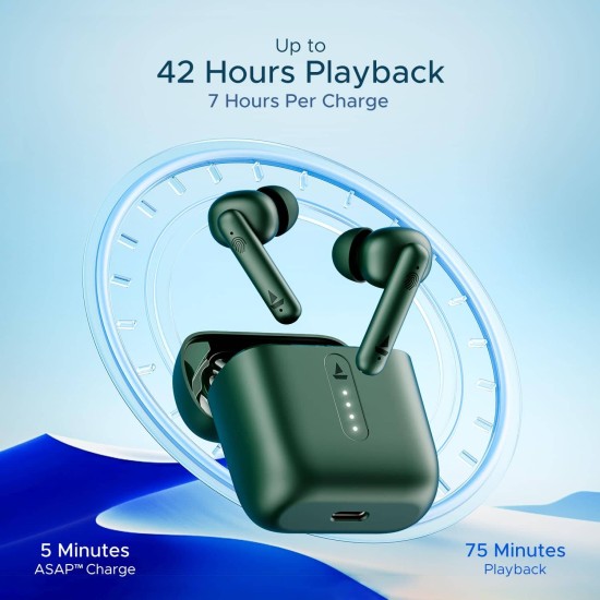 boAt Airdopes 141 Bluetooth TWS Earbuds with 42H Playtime,Low Latency Mode for Gaming, ENx Tech(Olive Green) boAt Airdopes 141 Bluetooth TWS Earbuds with 42H Playtime,Low Latency Mode for Gaming, ENx Tech(Olive Green)