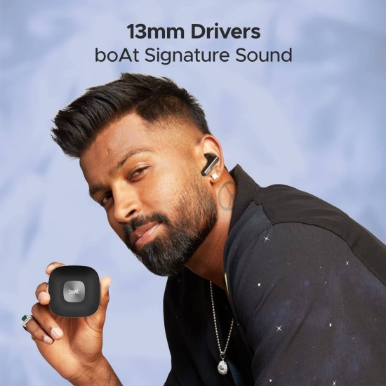 boAt Airdopes Genesis with 13MM Drivers, Quad Mics ENx™ (Active Black) boAt Airdopes Genesis with 13MM Drivers, Quad Mics ENx™ (Active Black)